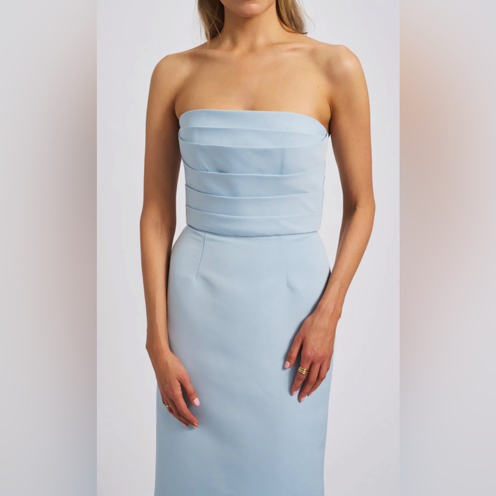 Amsale Sonia Dress in Navy Blue - Picture 7 of 8